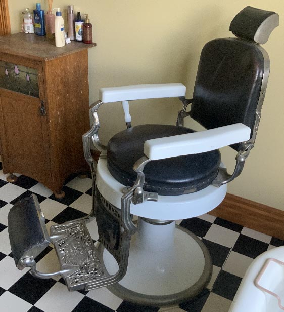 genuine antique US made Koken hairdressers barbers chair